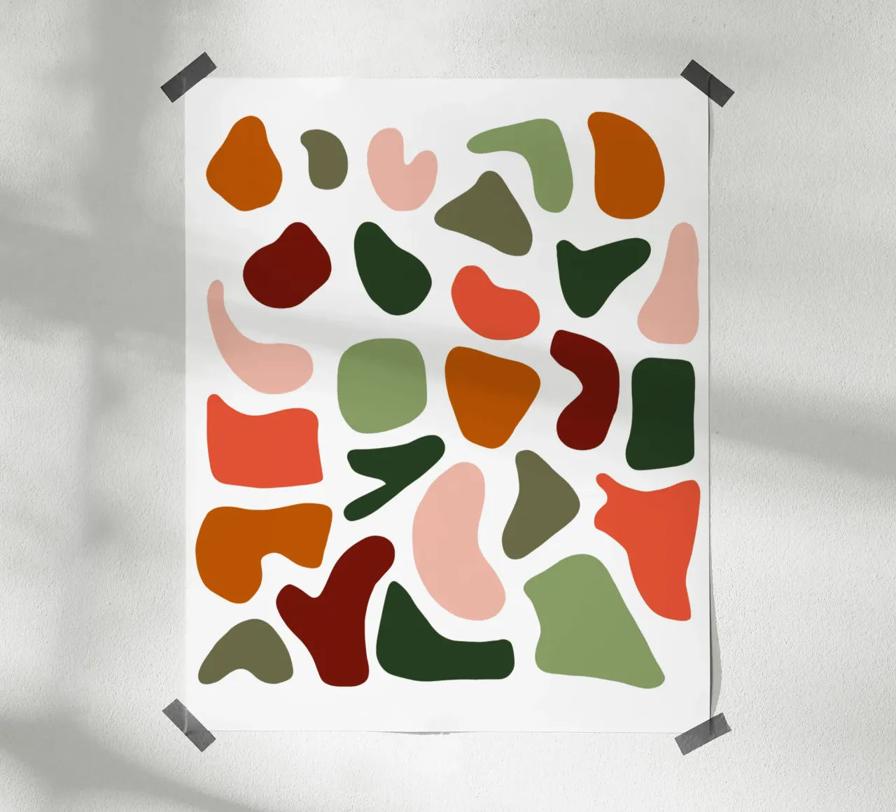 Pastel pattern mid century carta hahnemühle da BAINAI