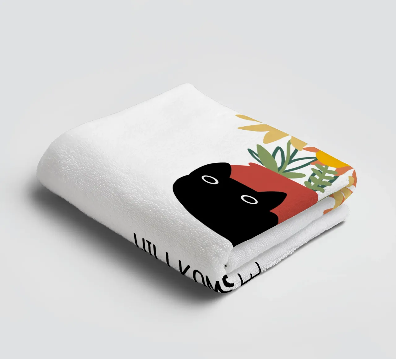 Flower vase with cat name towel by BAINAI