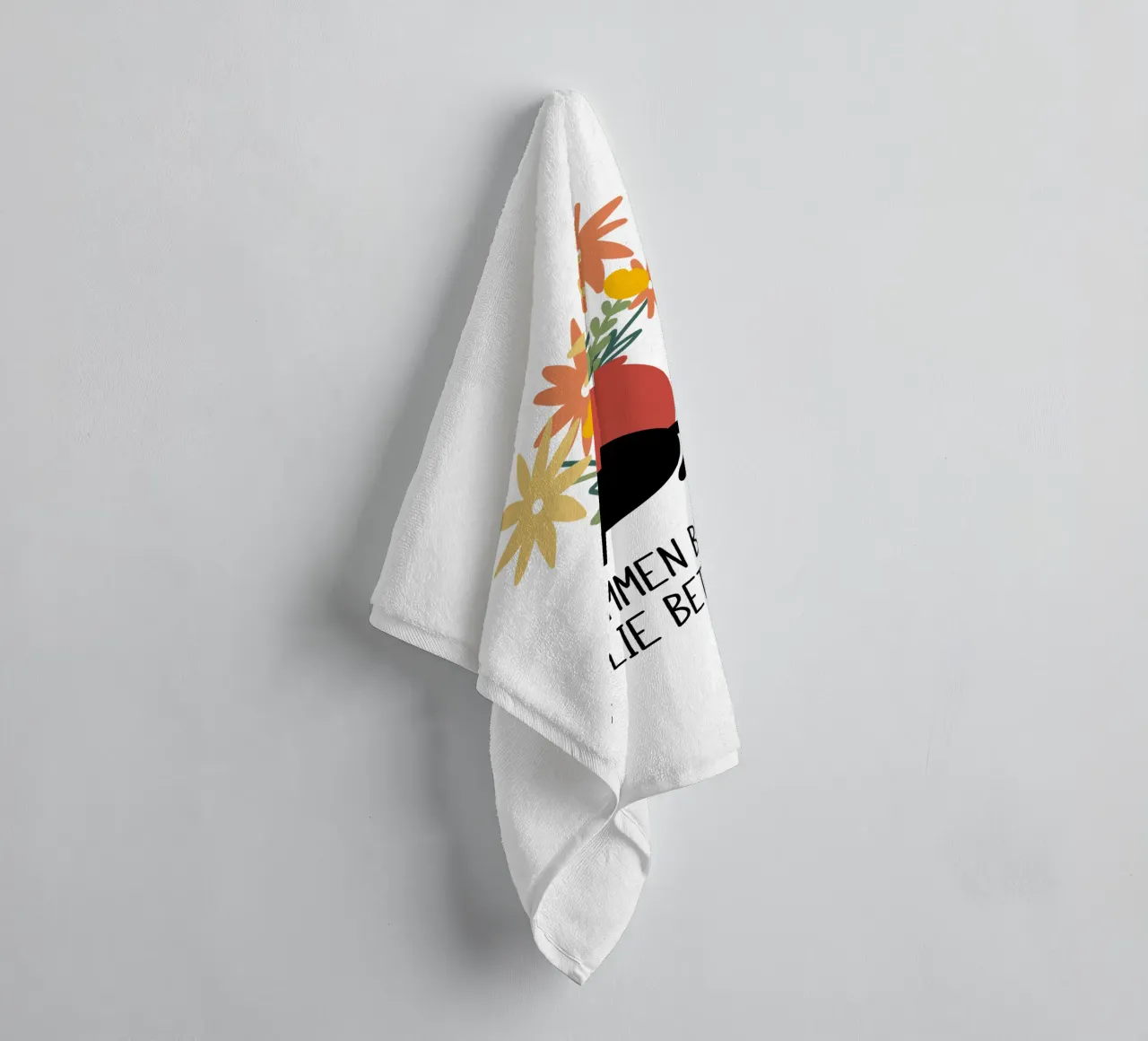 Flower vase with cat name towel by BAINAI