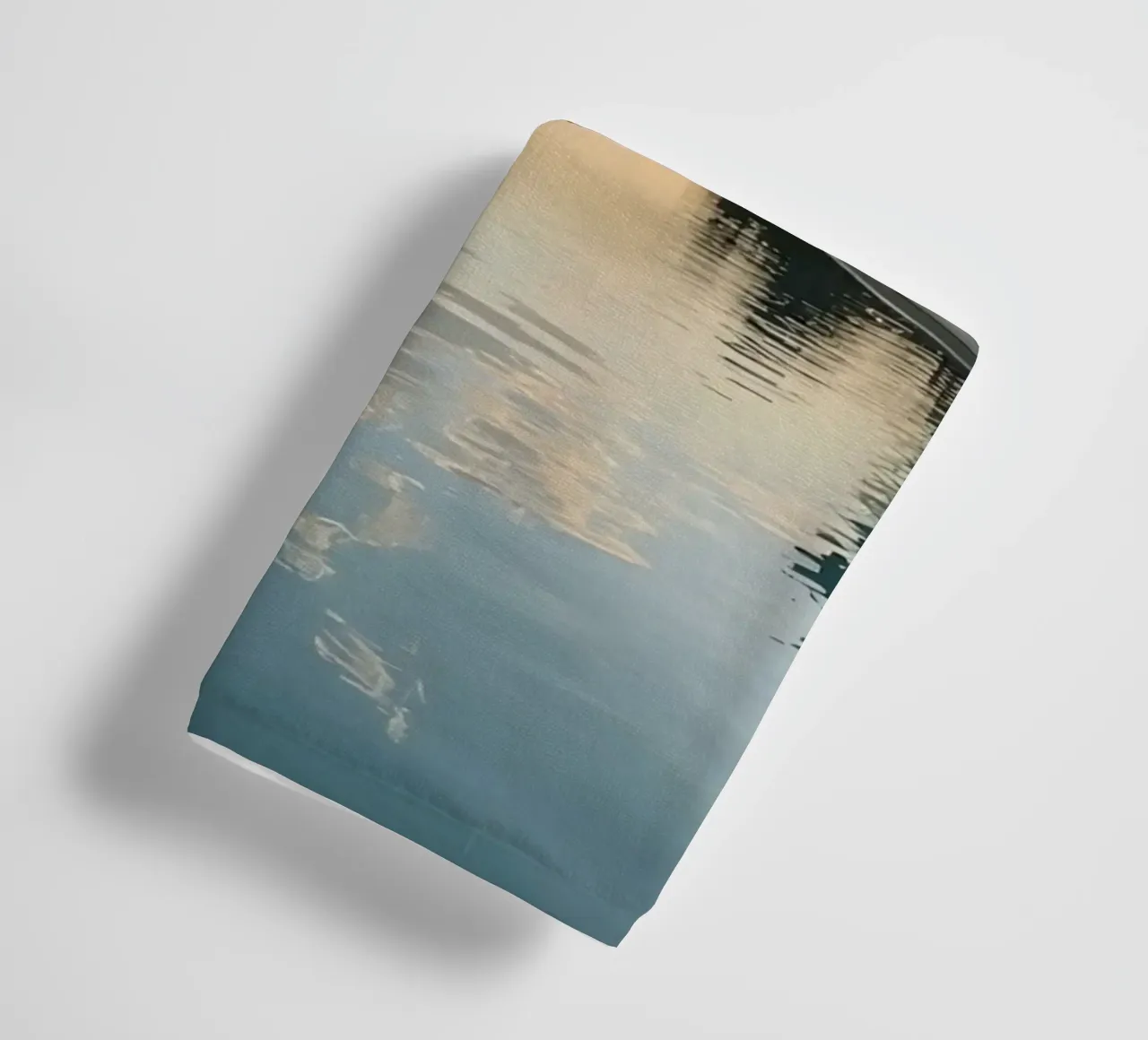 Infinity Pool View with Ocean Building and Sunset towel by DesignDoodle