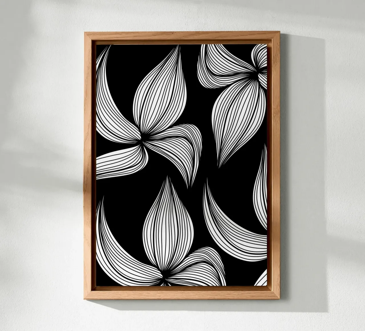 Flower Lines -Linienzeichnung Line Art alu-dibond by BAINAI