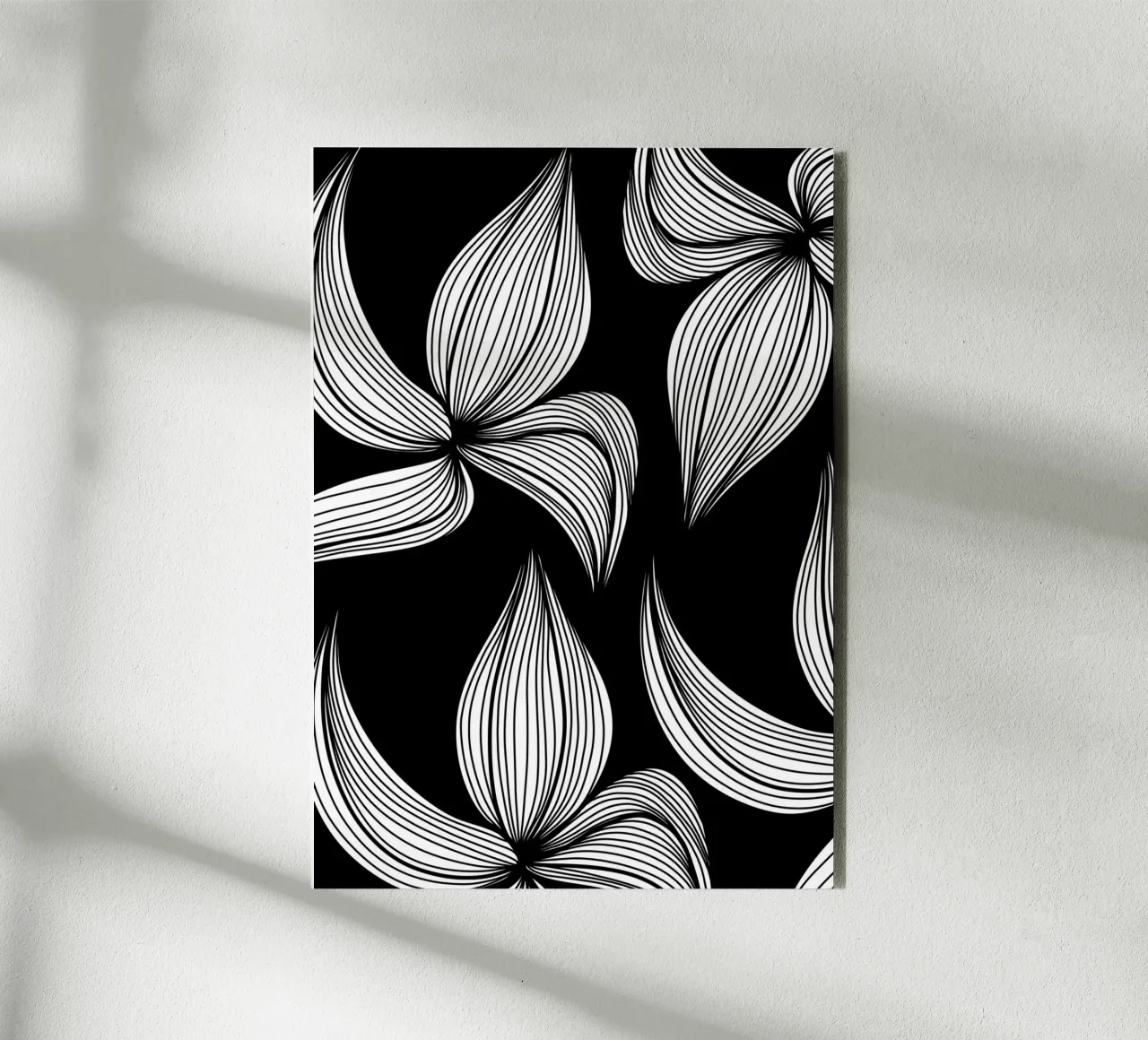Flower Lines -Linienzeichnung Line Art alu-dibond by BAINAI