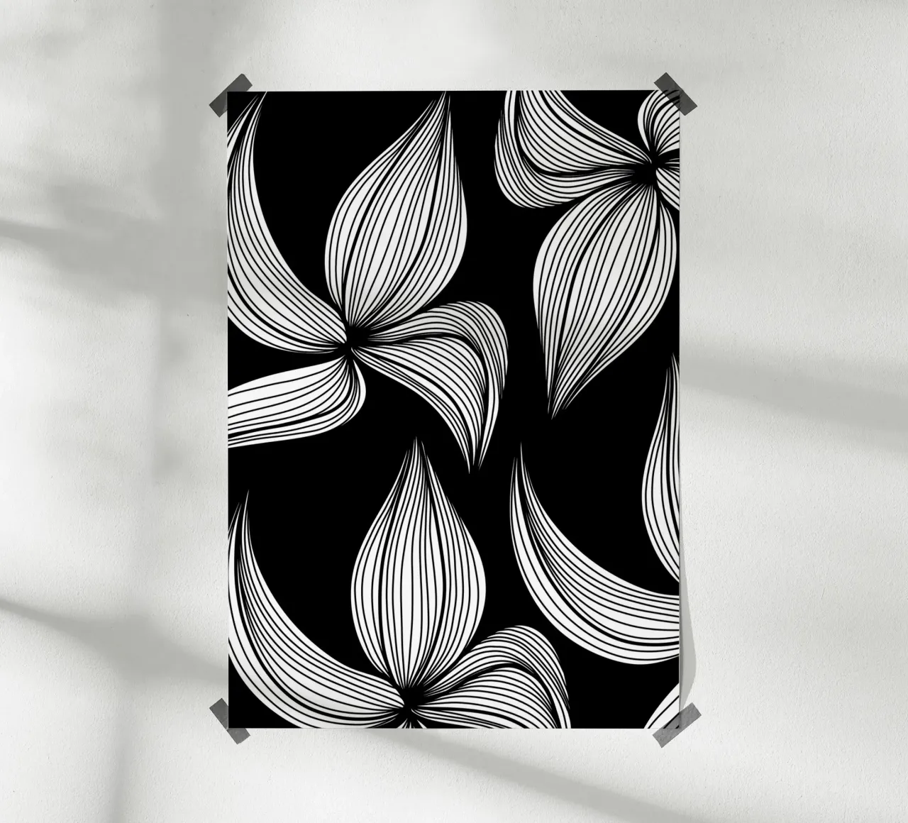 Flower Lines -Linienzeichnung Line Art hahnemühle by BAINAI
