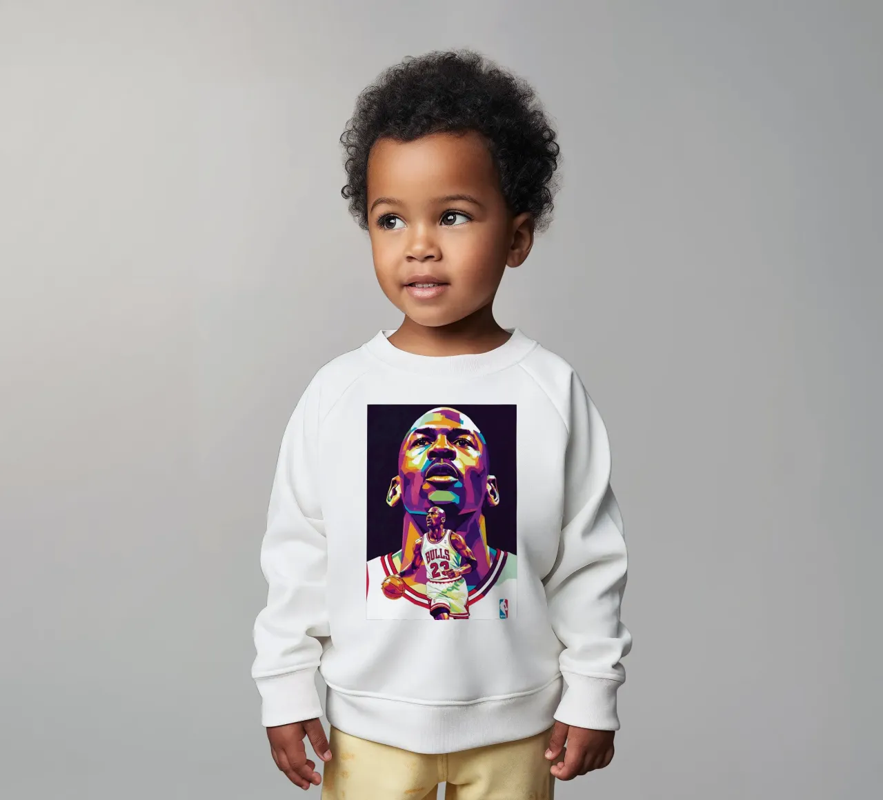 Michael Jordan in posa ravvicinata felpa neonato da Hantamrata