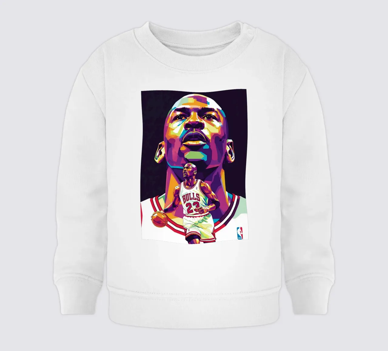 Michael Jordan in posa ravvicinata felpa neonato da Hantamrata