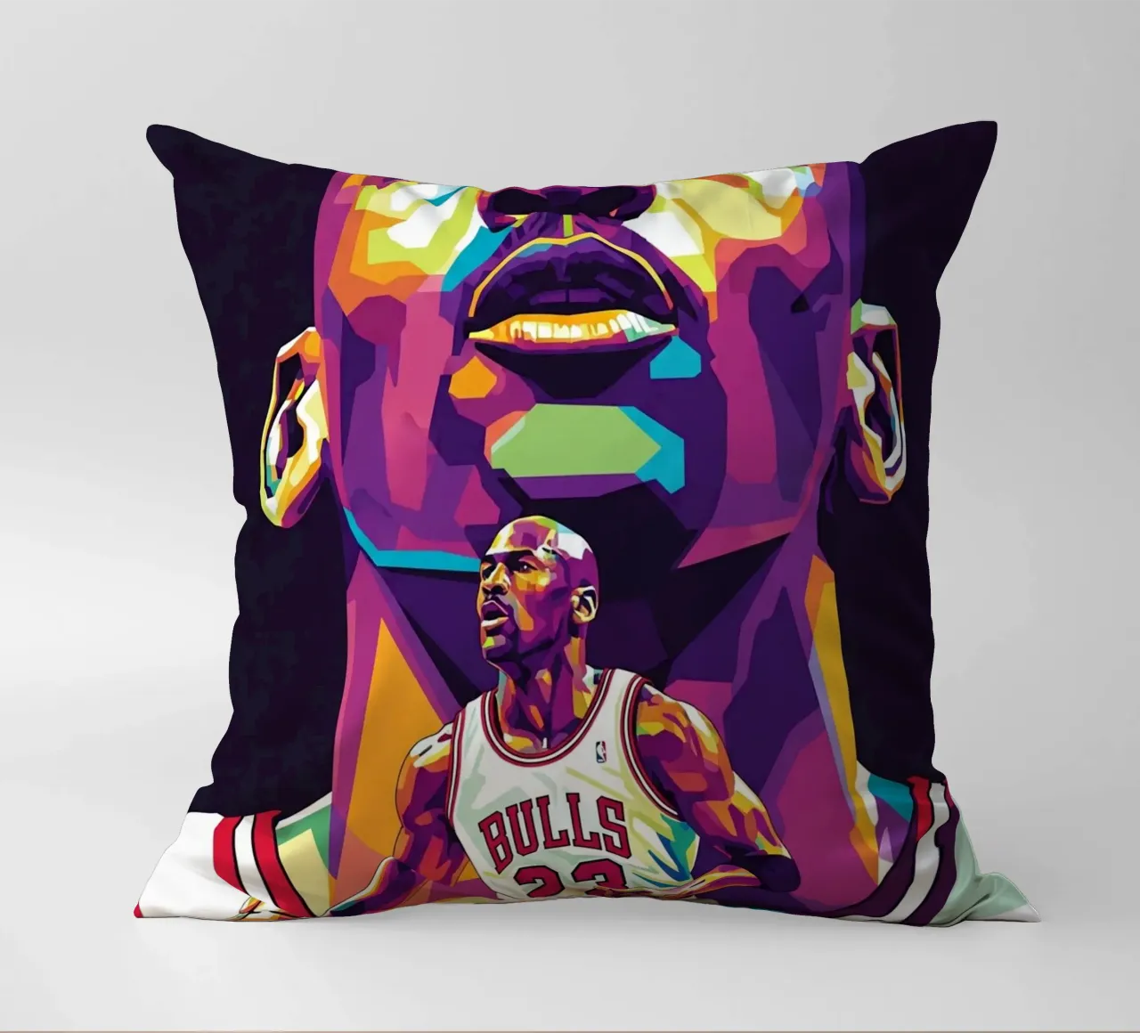 Michael Jordan in posa ravvicinata cuscino da Hantamrata