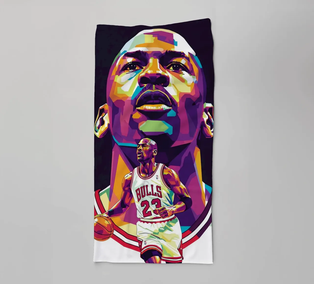 Michael Jordan close-up pose towel by Hantamrata
