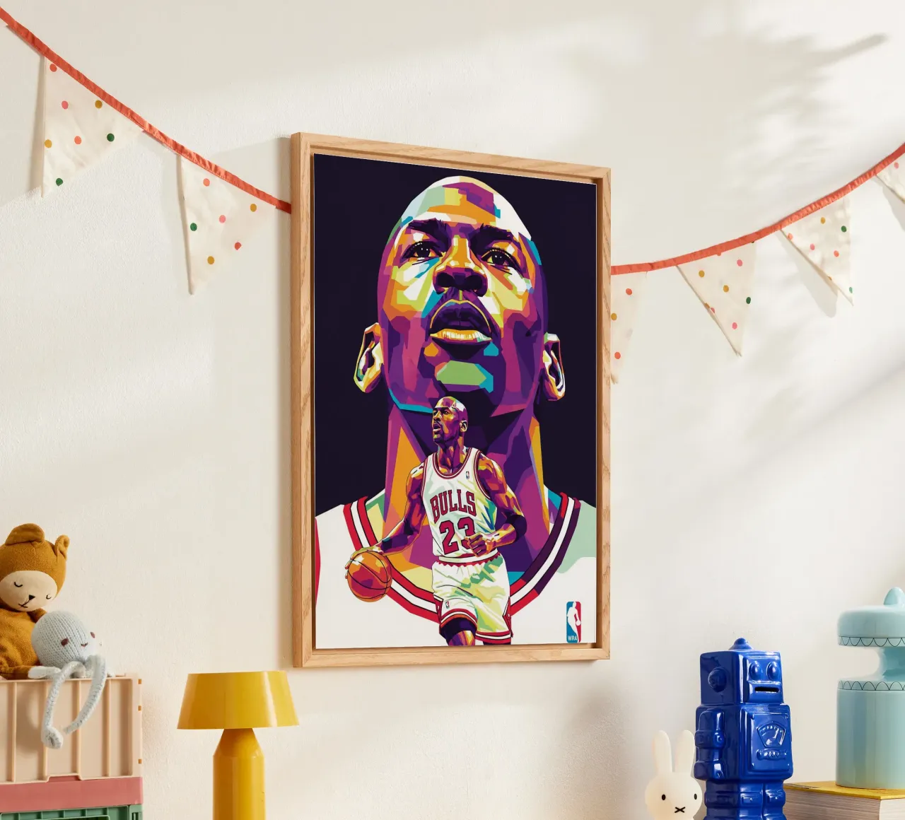 Michael Jordan in posa ravvicinata plexiglass da Hantamrata