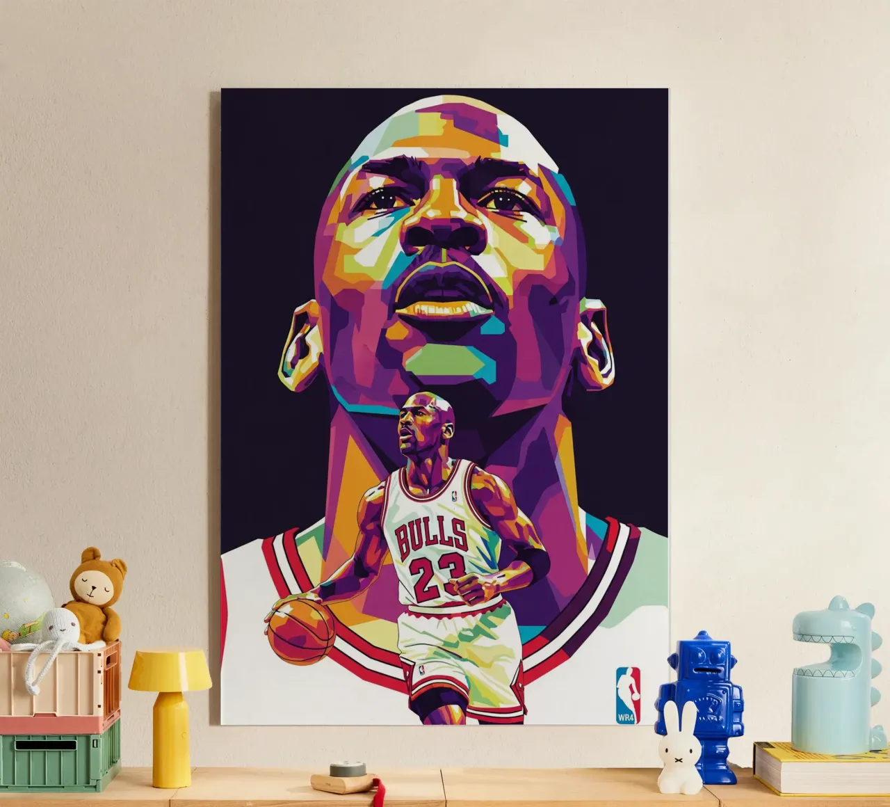 Michael Jordan in posa ravvicinata plexiglass da Hantamrata