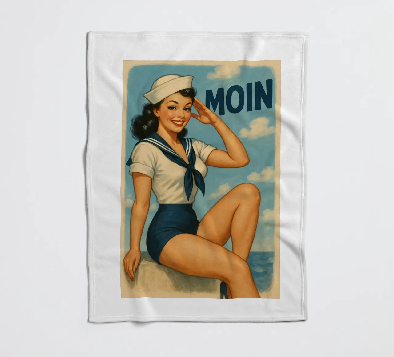 Moin Matrose! coperta in pile da Fies&Fein