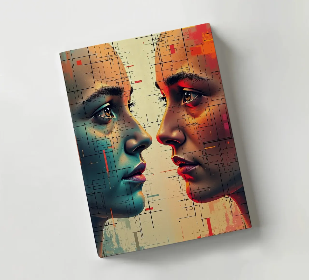 Mirror_image_colourful_8 notebook by AI-Portraits by LK