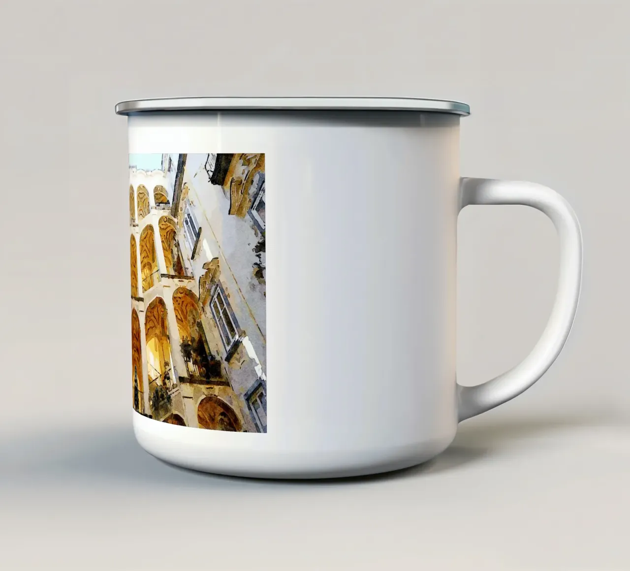 Lo Spagnolo tazza in smalto da Massimo Frascogna