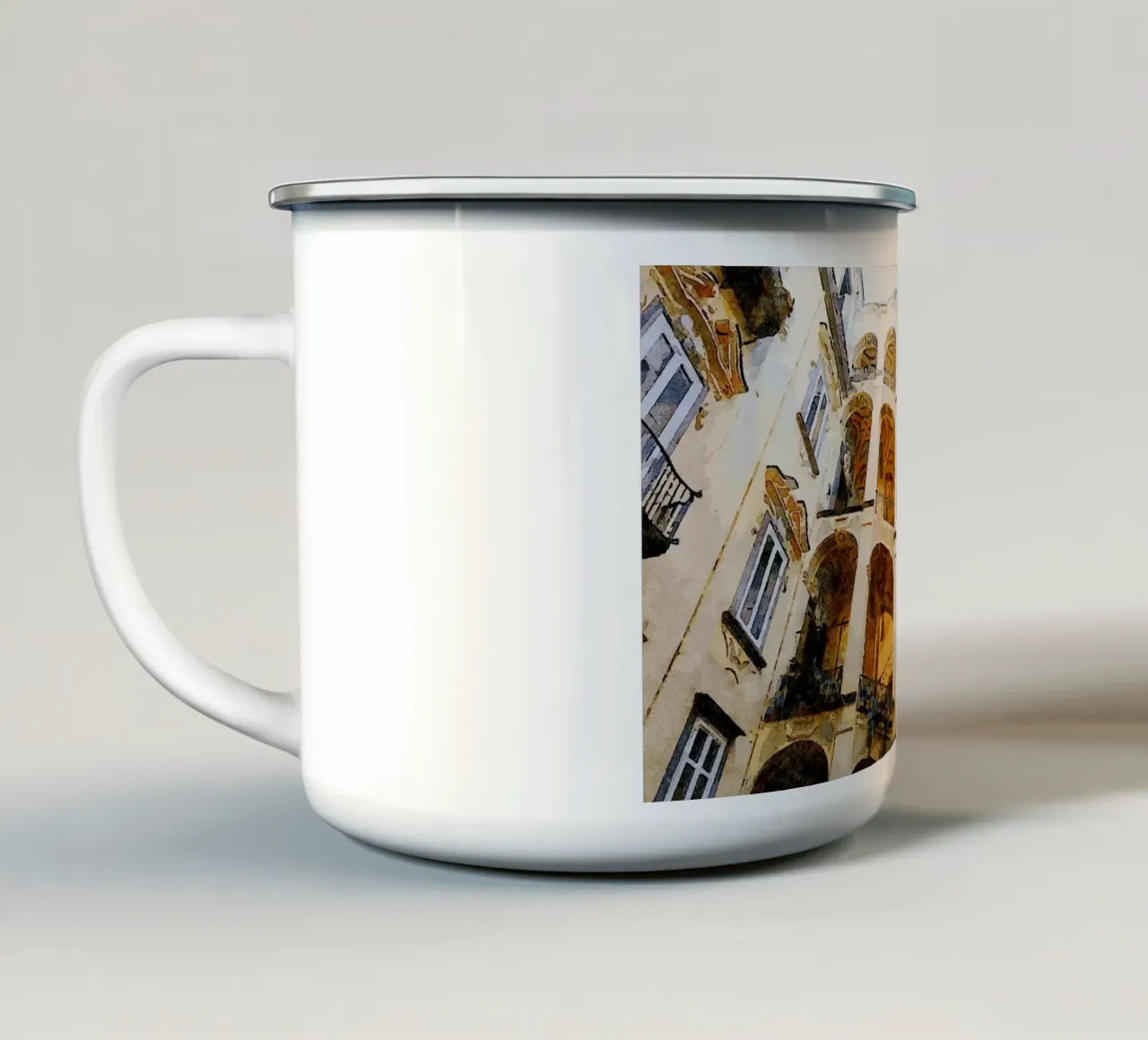 Lo Spagnolo tazza in smalto da Massimo Frascogna