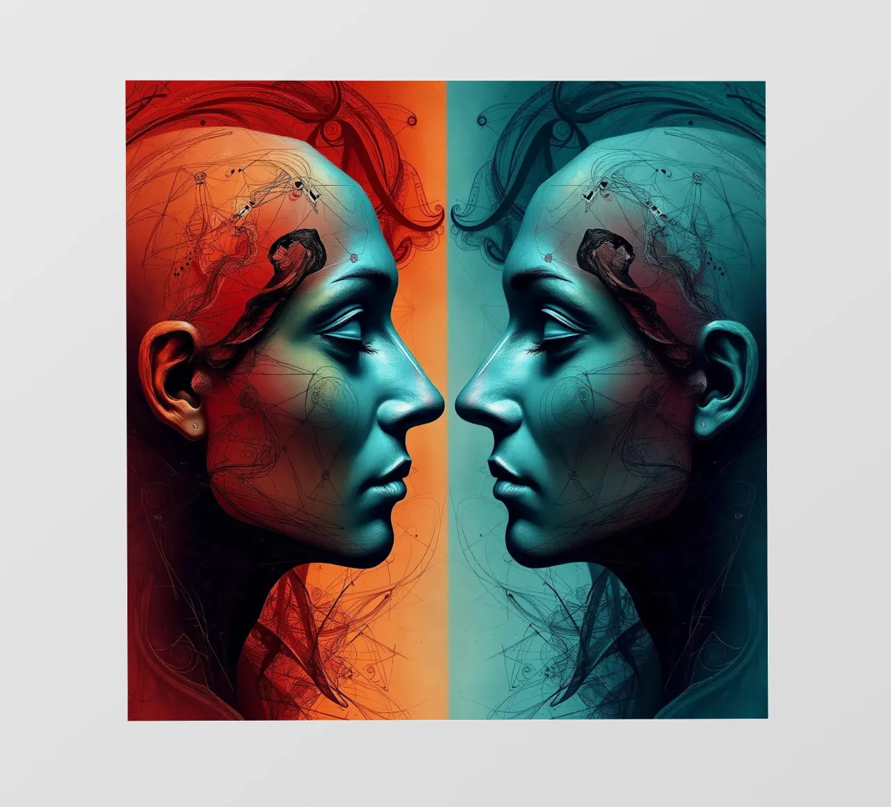 Immagine_specchio_colorata_9 telo in pvc da AI-Portraits by LK