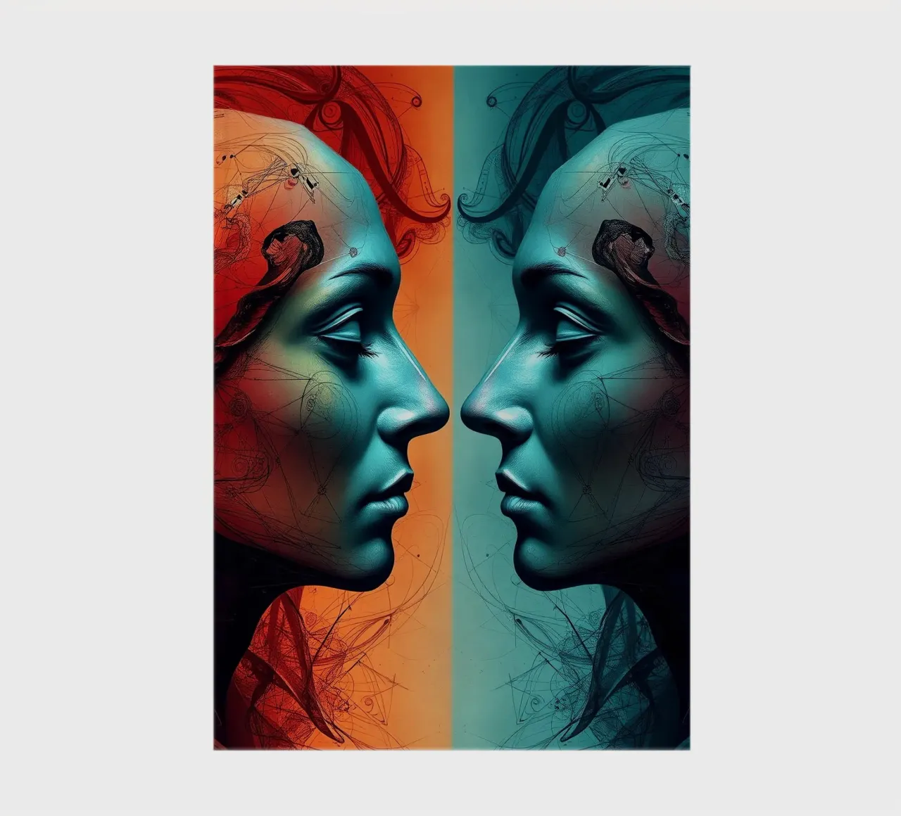 Mirror_image_colourful_9 notebook by AI-Portraits by LK