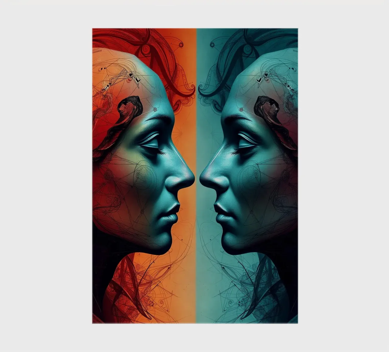 Mirror_image_colourful_9 notebook by AI-Portraits by LK