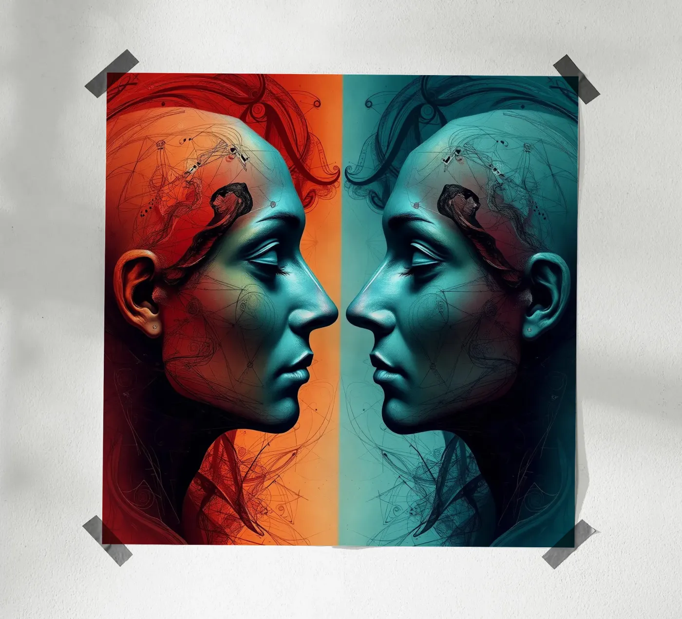 reflet_coloré_9 poster de AI-Portraits by LK