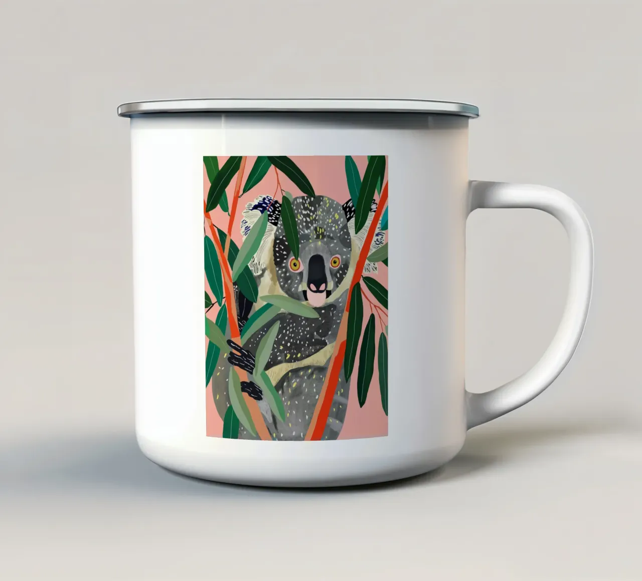 Koala tazza in smalto da ArtsySesta