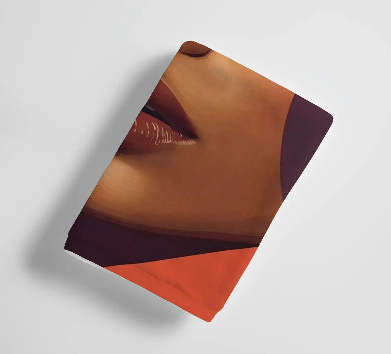 Abstract Woman's Face with Geometric Shapes towel by DesignDoodle
