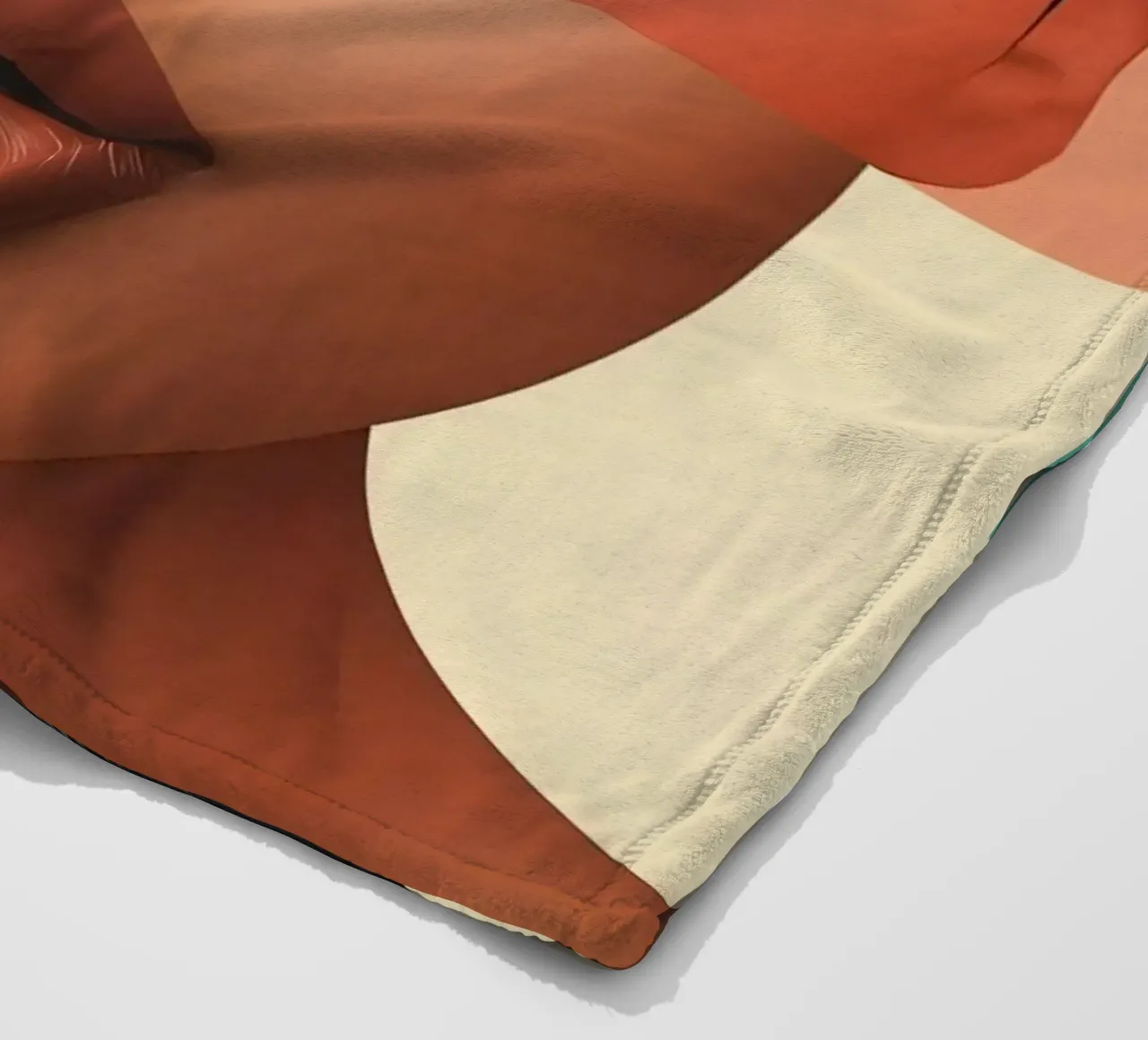 Volto di donna con sovrapposizione di forme geometriche Make up coperta in pile da DesignDoodle