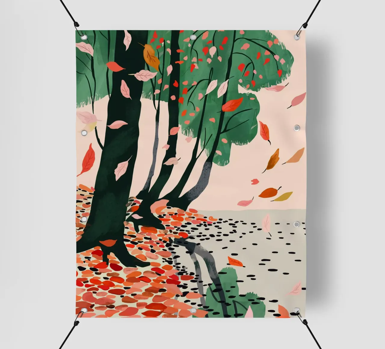 Foglie d'autunno telo in pvc da ArtsySesta