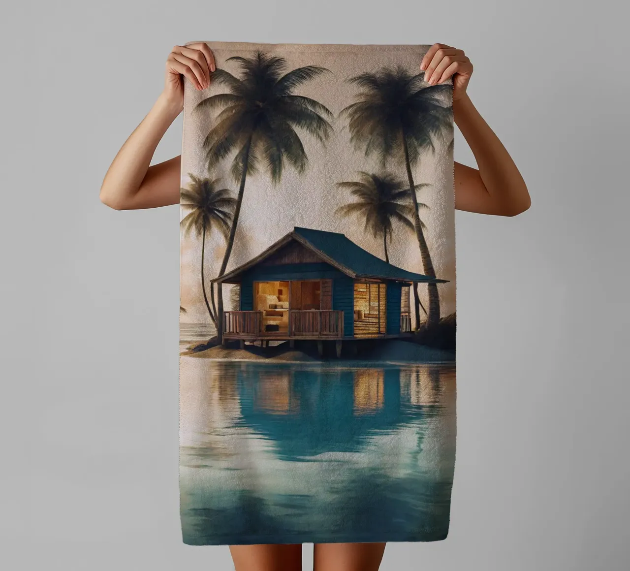 Abendliche Karibikträume asciugamano da bagno da Poster Dreams