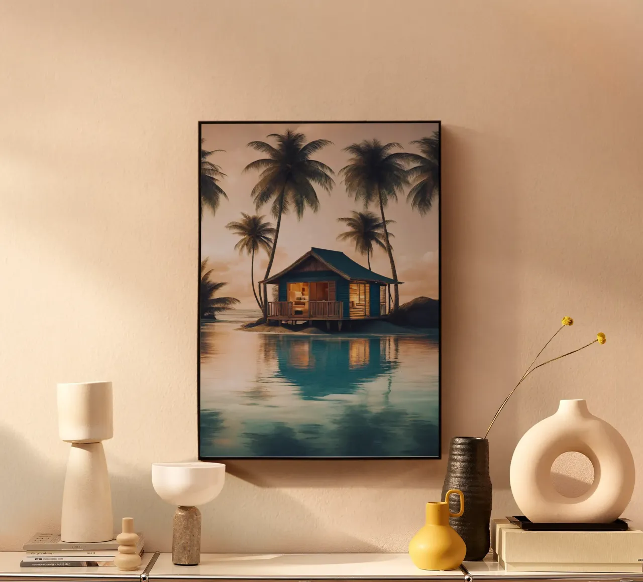 Abendliche Karibikträume alluminio dibond da Poster Dreams