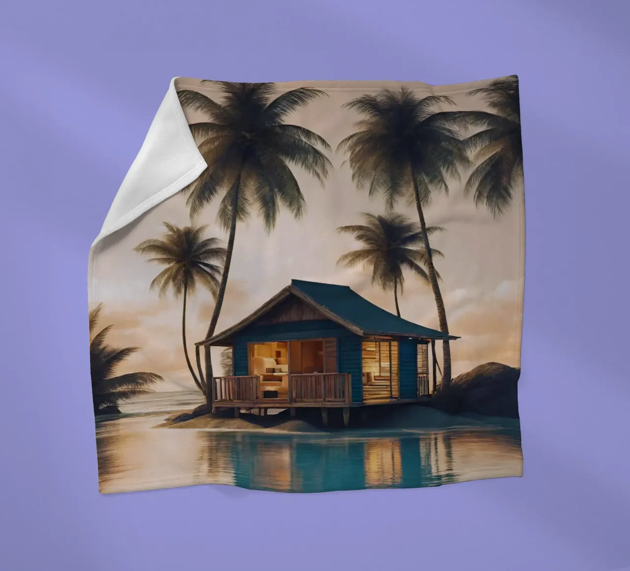 Abendliche Karibikträume coperta in pile da Poster Dreams