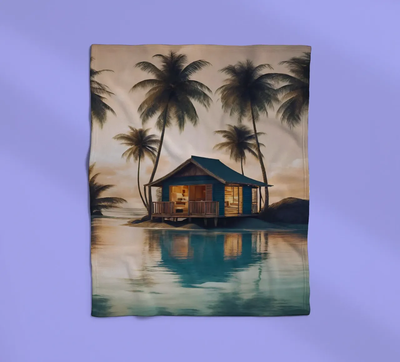 Abendliche Karibikträume coperta in pile da Poster Dreams