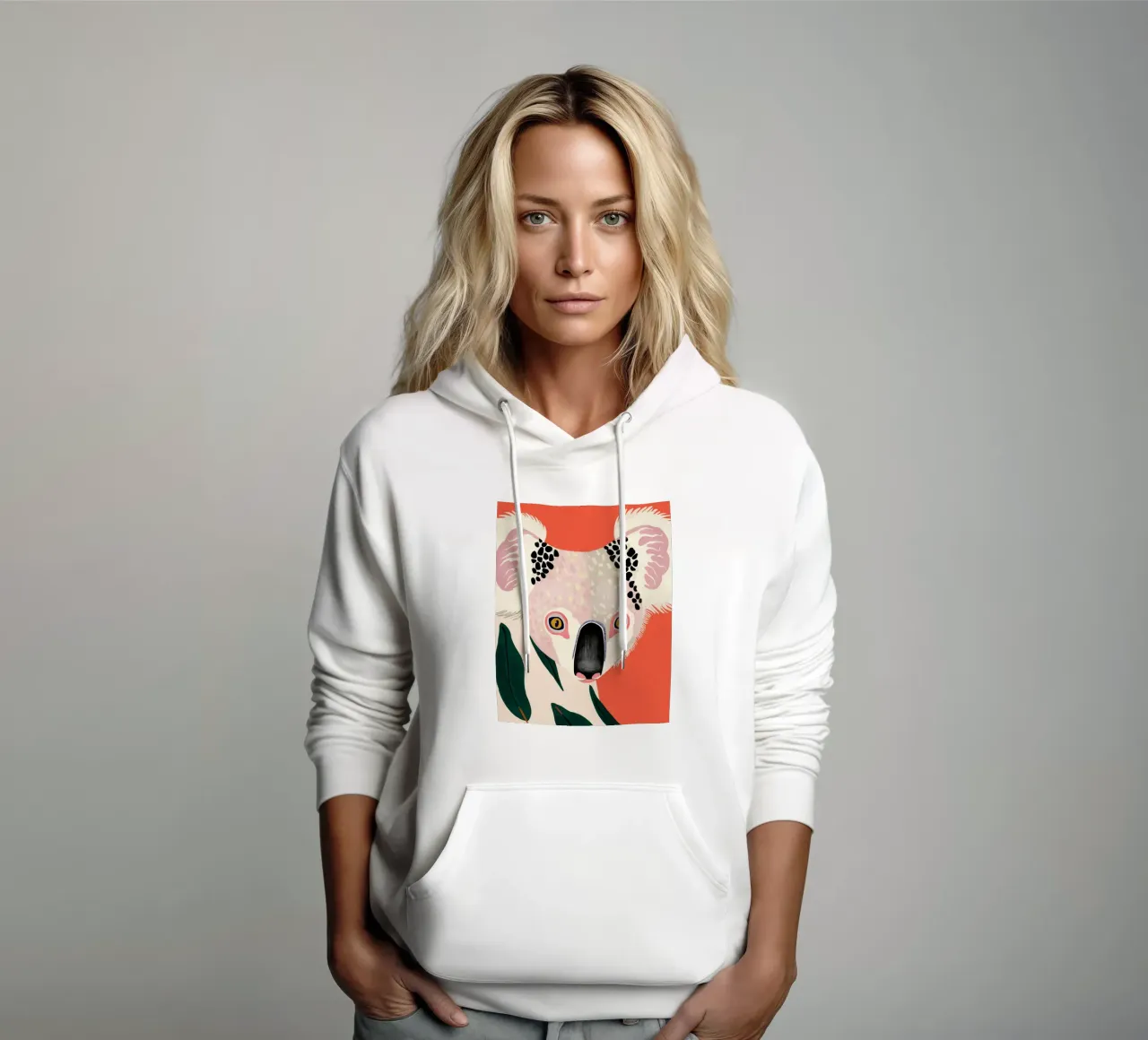 Ritratto di Koala felpa con cappuccio da ArtsySesta