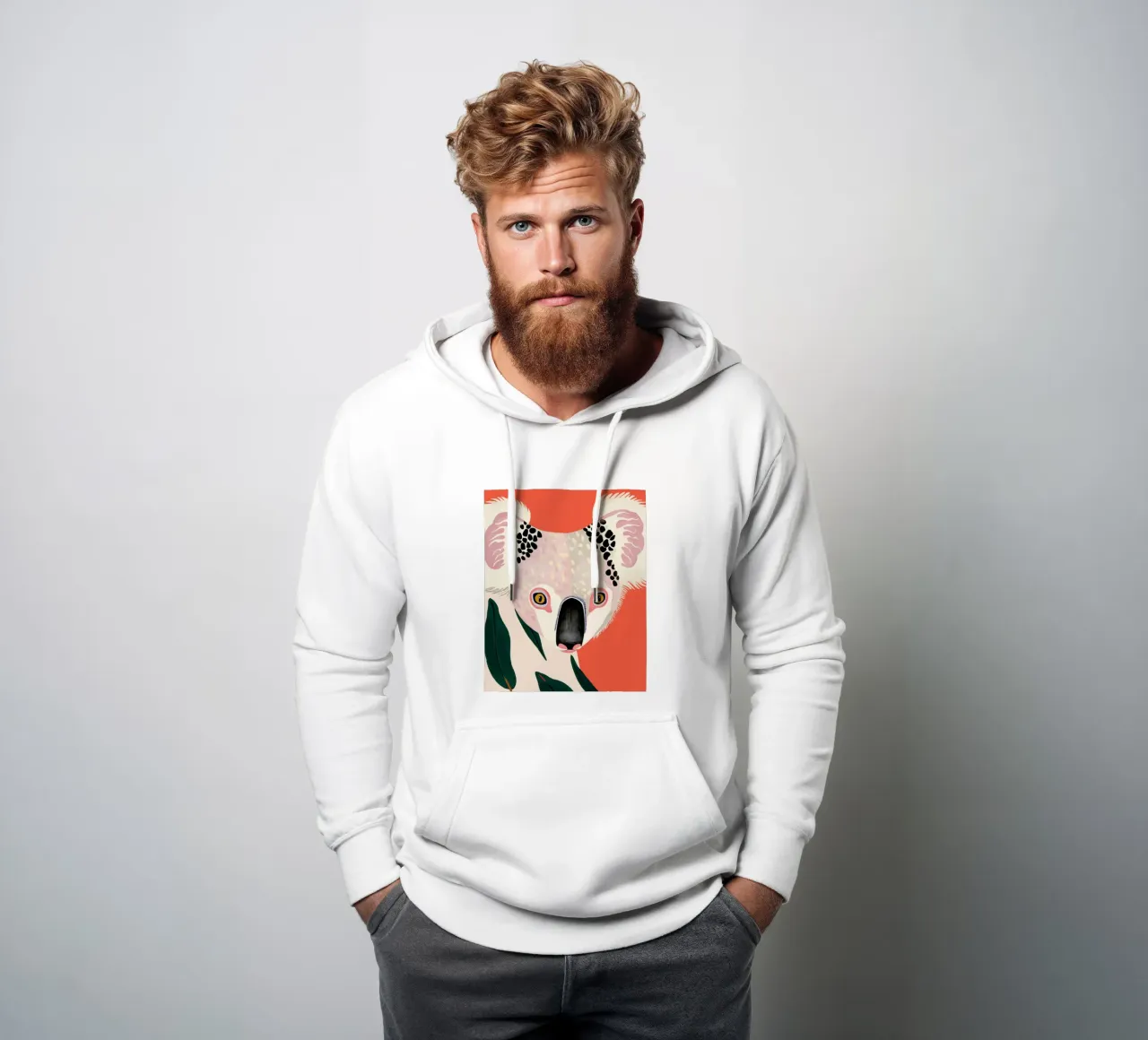 Ritratto di Koala felpa con cappuccio da ArtsySesta