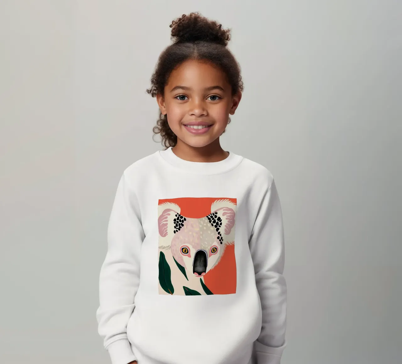 Koala Portrait kids sweatshirt by ArtsySesta