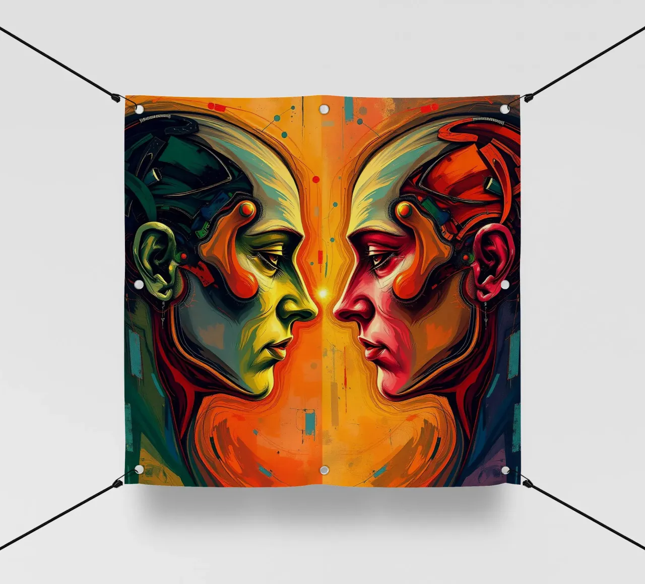 Immagine_specchio_colorata_10 telo in pvc da AI-Portraits by LK