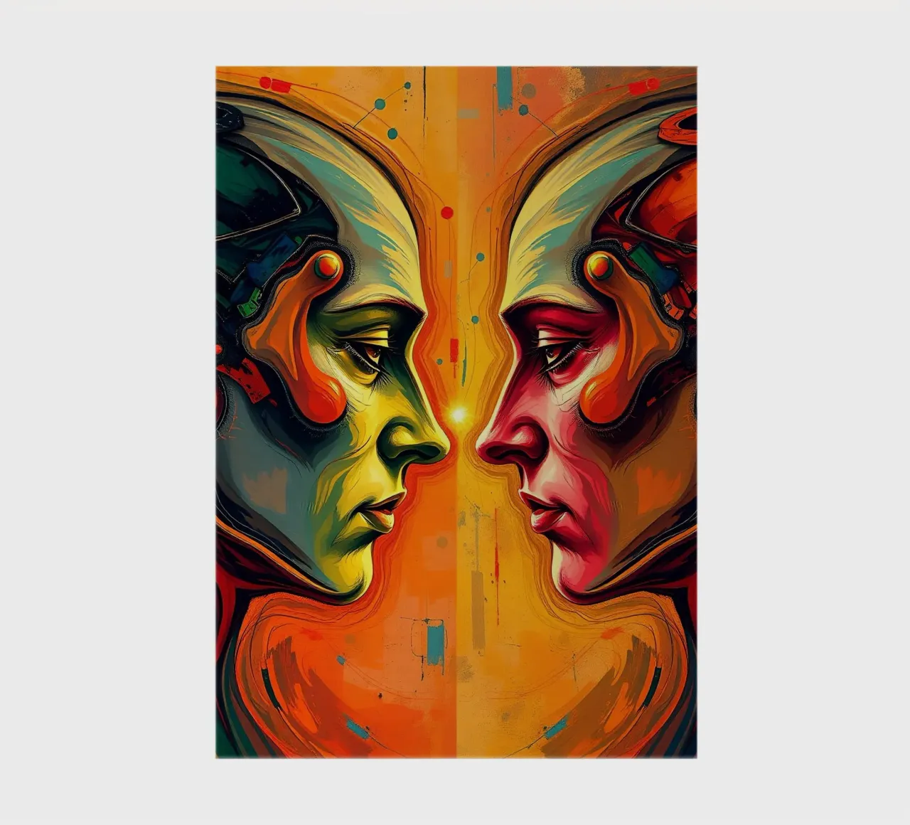 Mirror_image_colourful_10 notebook by AI-Portraits by LK