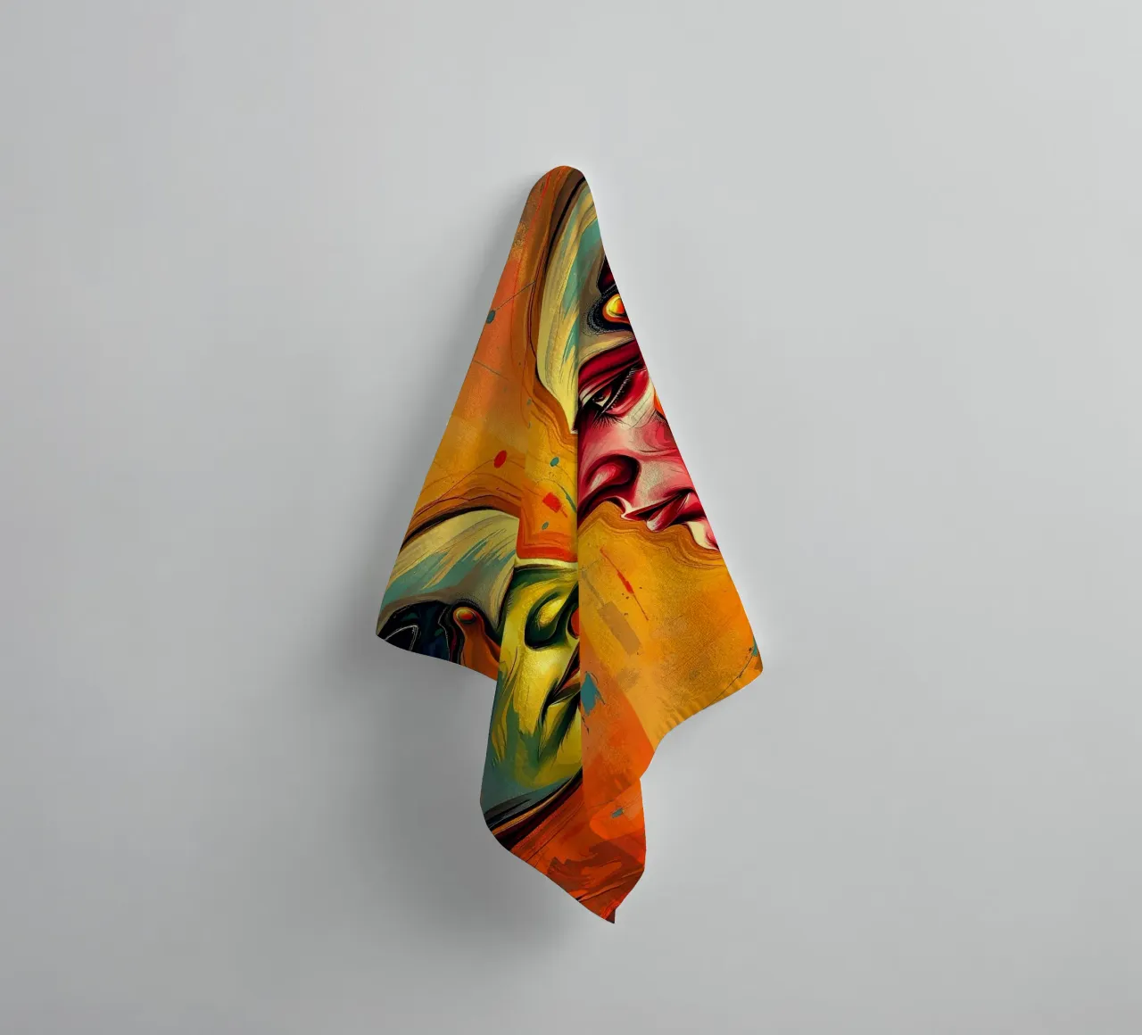 Mirror_image_colourful_10 towel by AI-Portraits by LK