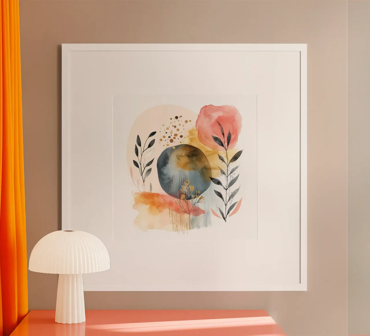 Boho 2 poster con telaio in legno da Yaso Design Boho & Botanic