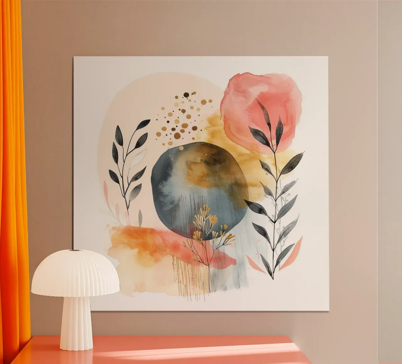 Boho 2 poster con telaio in legno da Yaso Design Boho & Botanic