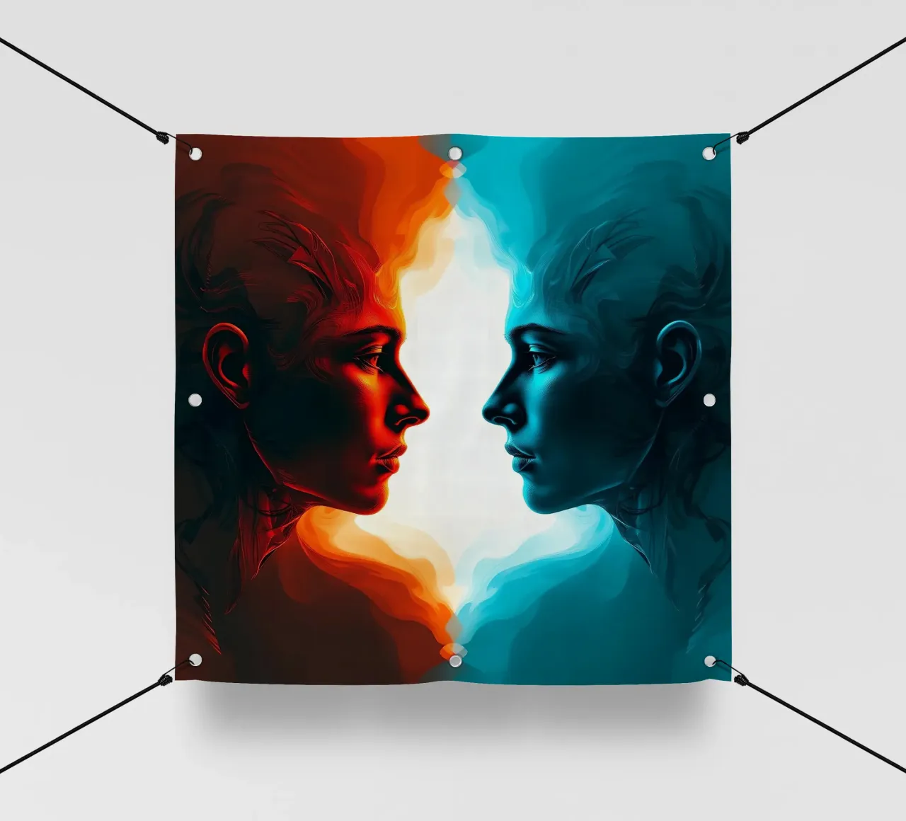 Immagine_specchio_colorata_11 telo in pvc da AI-Portraits by LK