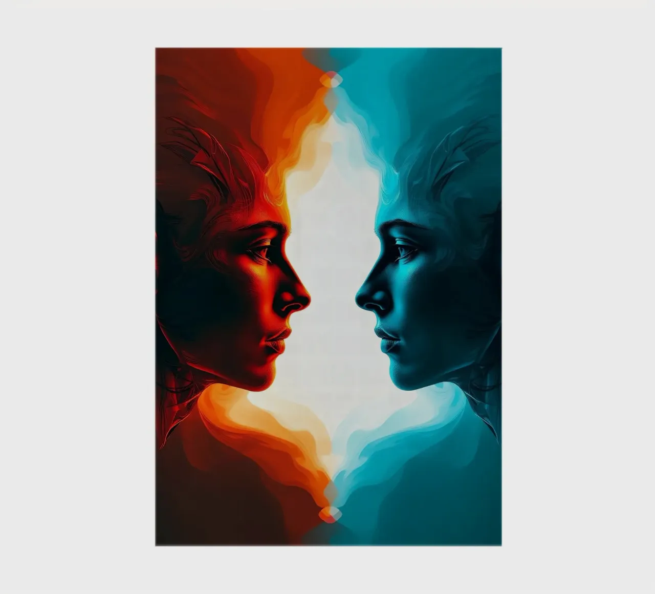 Mirror_image_colourful_11 notebook by AI-Portraits by LK