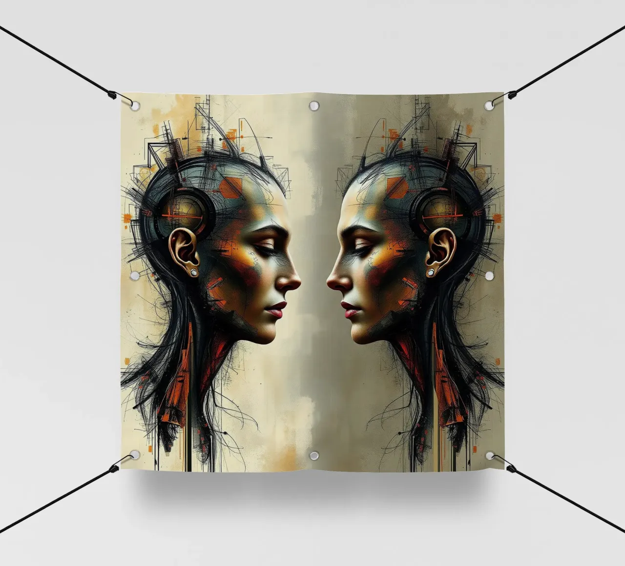 Immagine_specchio_colorata_13 telo in pvc da AI-Portraits by LK