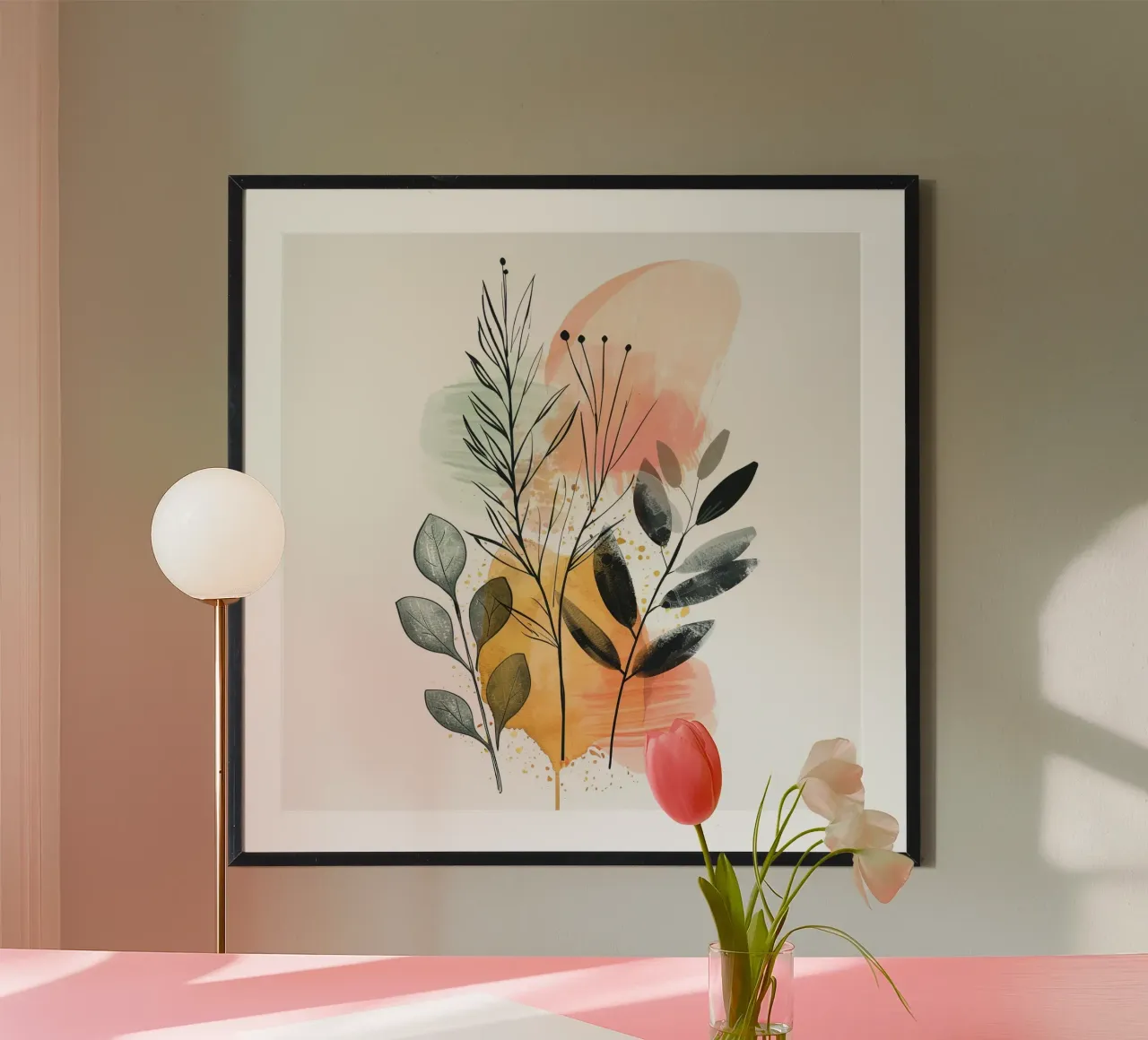 Boho  7 poster con telaio in plastica da Yaso Design Boho & Botanic