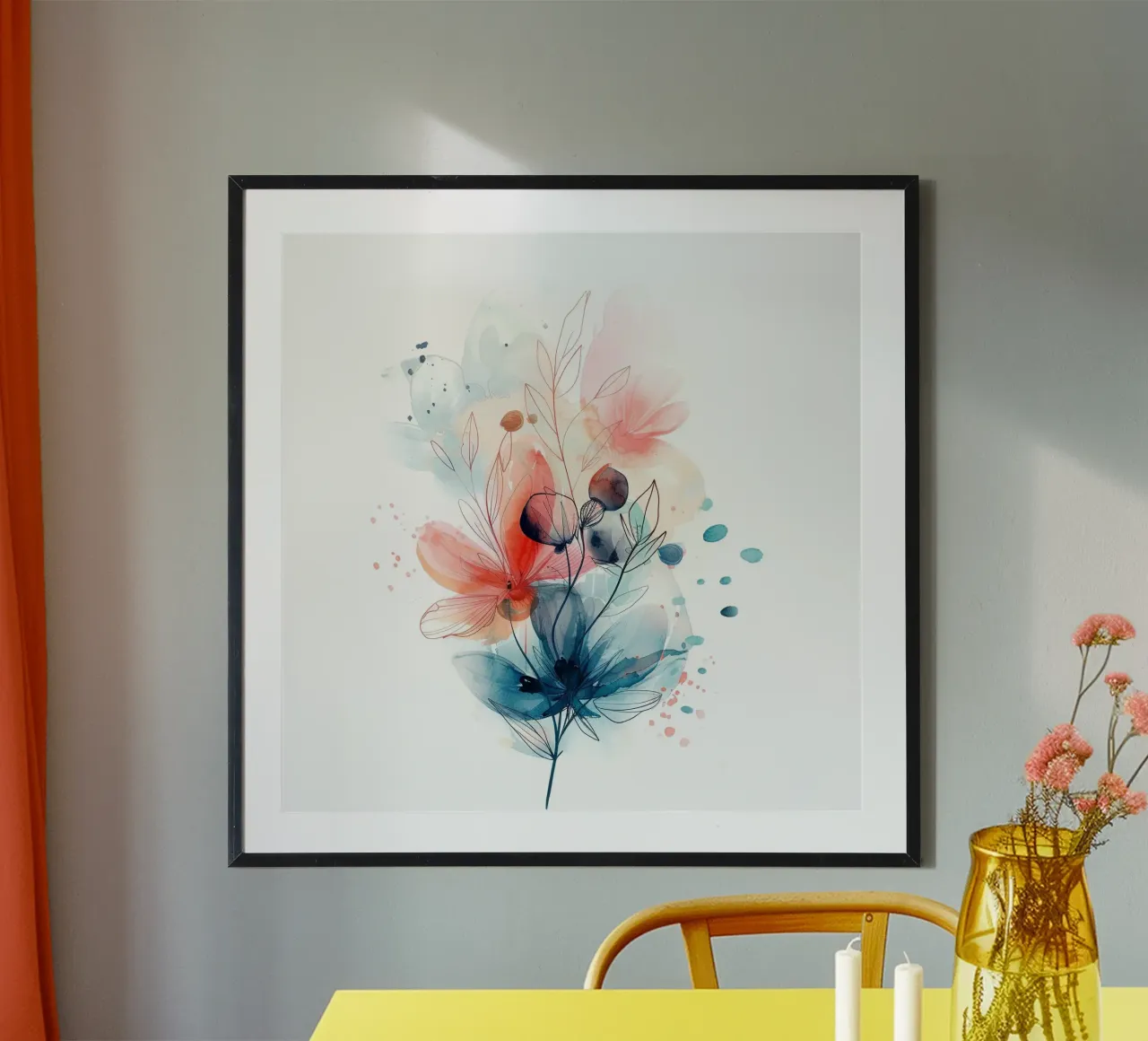 Boho  8 poster con telaio in legno da Yaso Design Boho & Botanic