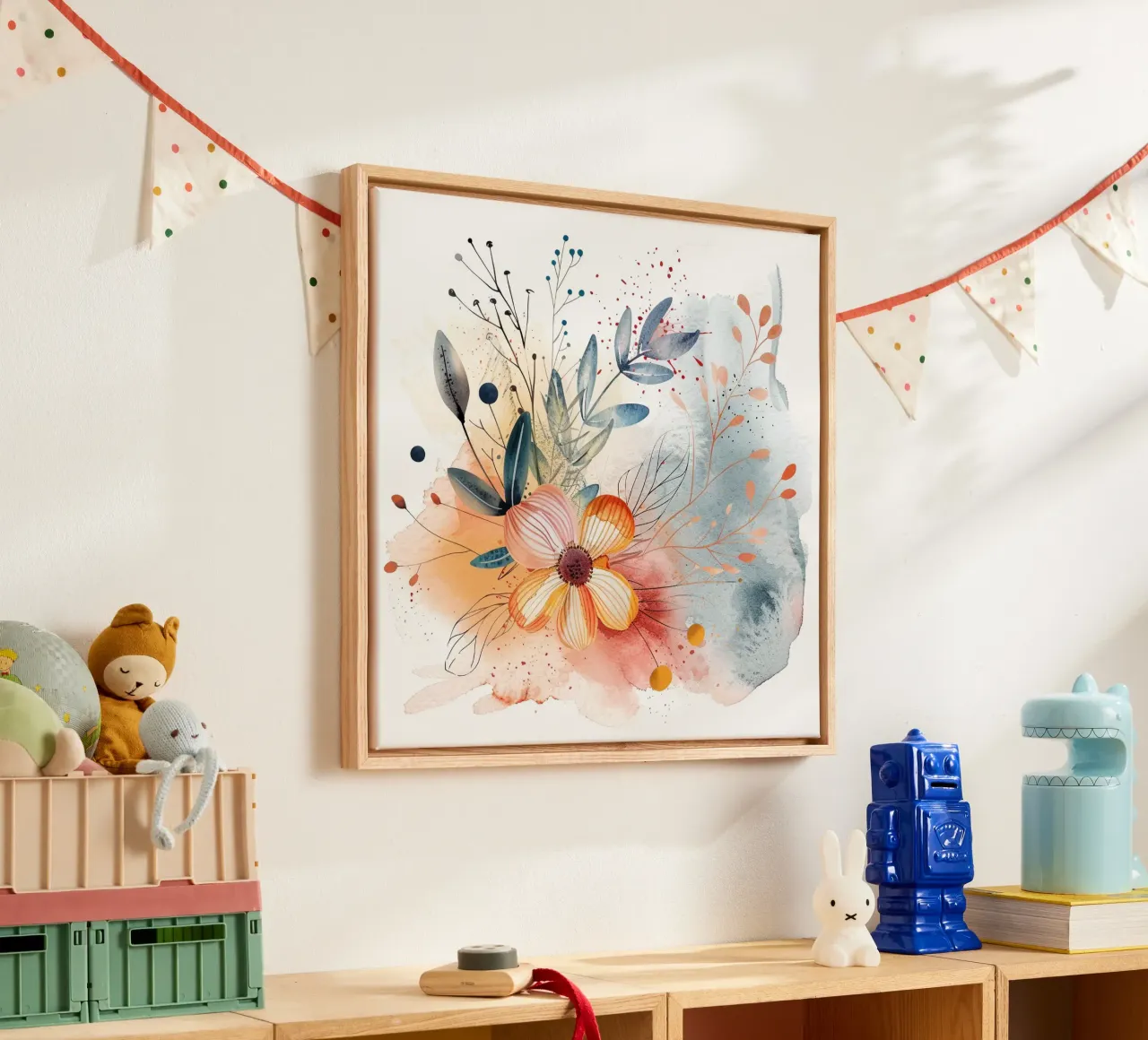 Boho  10 tela con Cornice a cassetta da Yaso Design Boho & Botanic