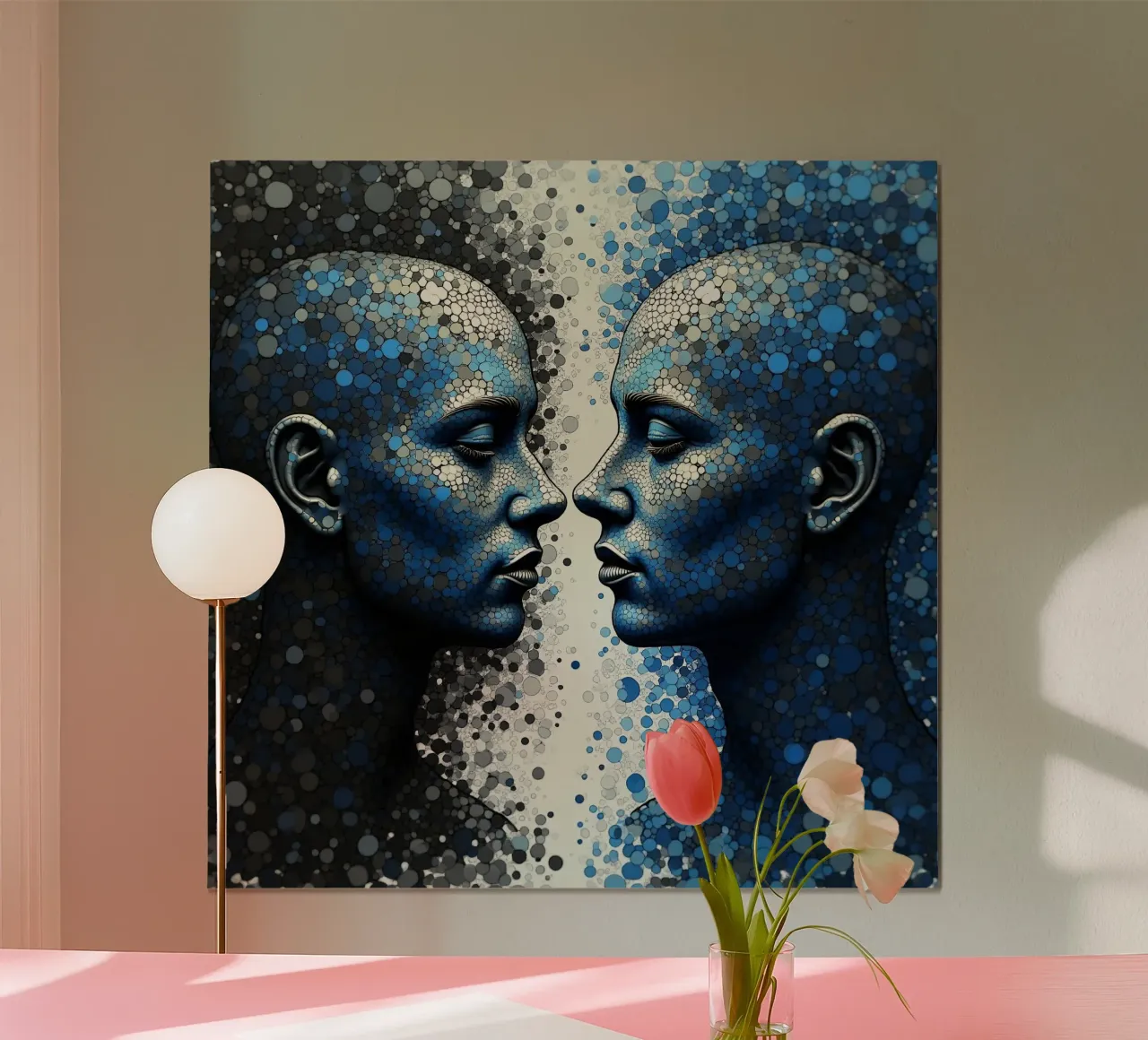 Immagine_specchio_blu_4 poster da AI-Portraits by LK