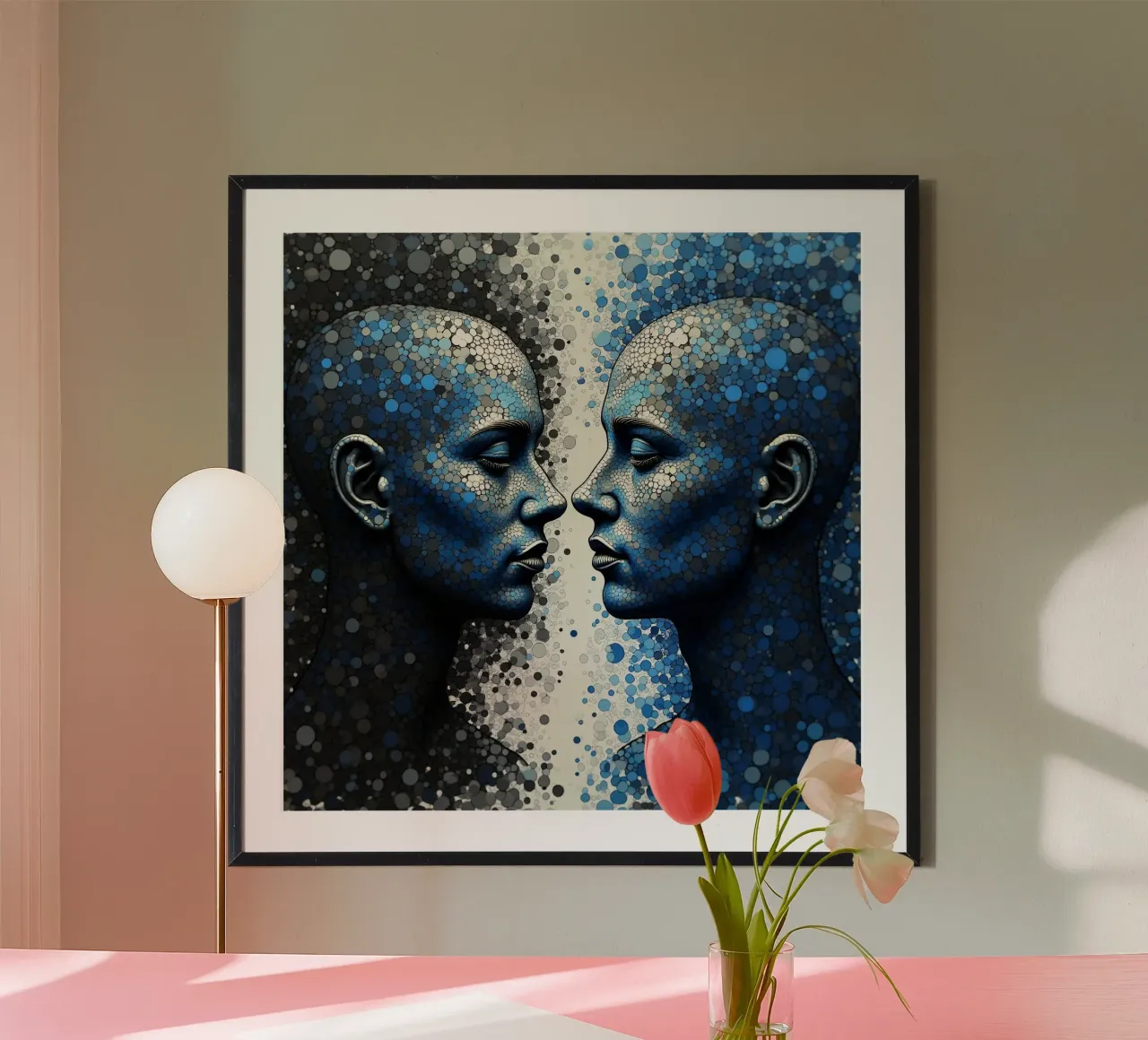 Immagine_specchio_blu_4 poster da AI-Portraits by LK