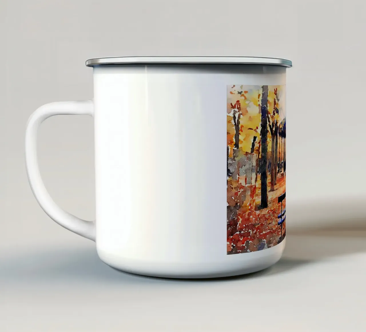 A Parigi tazza in smalto da Massimo Frascogna