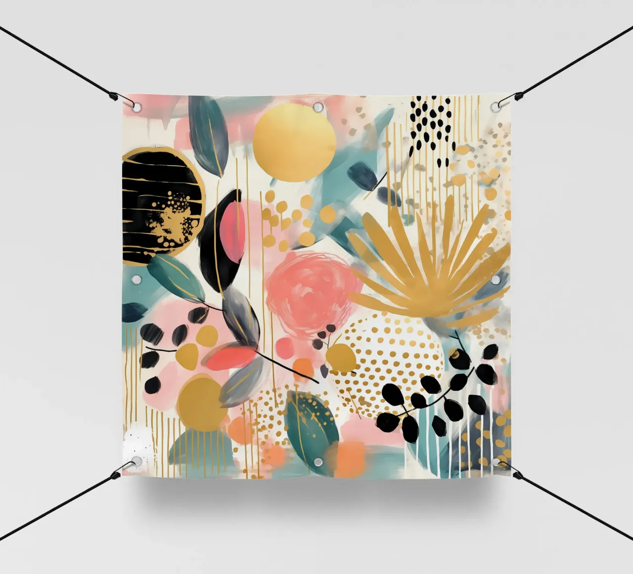 Boho Abstract 1 telo in pvc da Yaso Design Boho & Botanic
