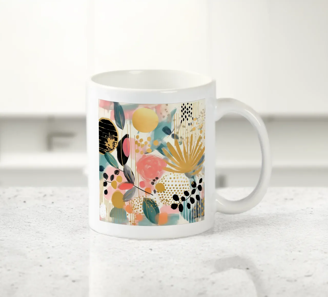 Boho Abstract 1 tazza in ceramica da Yaso Design Boho & Botanic