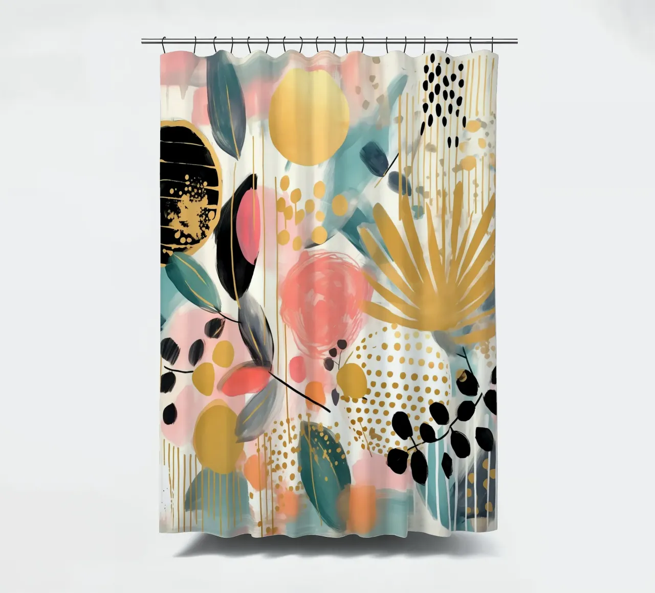 Boho Abstract 1 tenda da doccia da Yaso Design Boho & Botanic