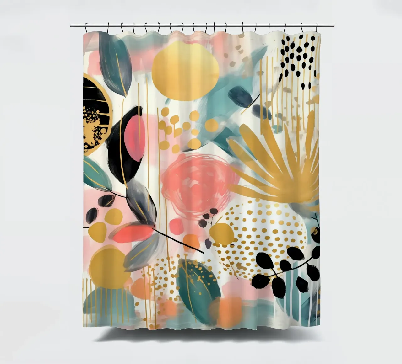 Boho Abstract 1 tenda da doccia da Yaso Design Boho & Botanic